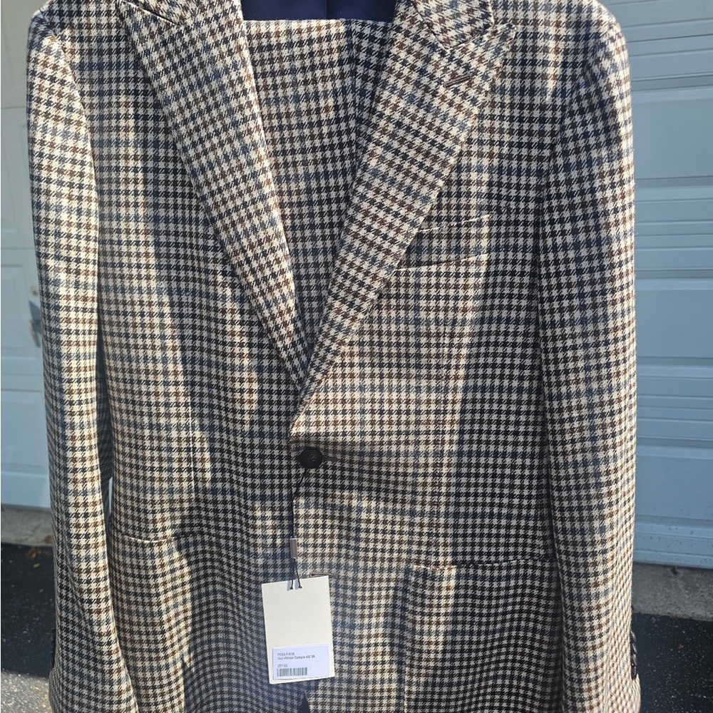Men's Wool Suit - Black and Brown